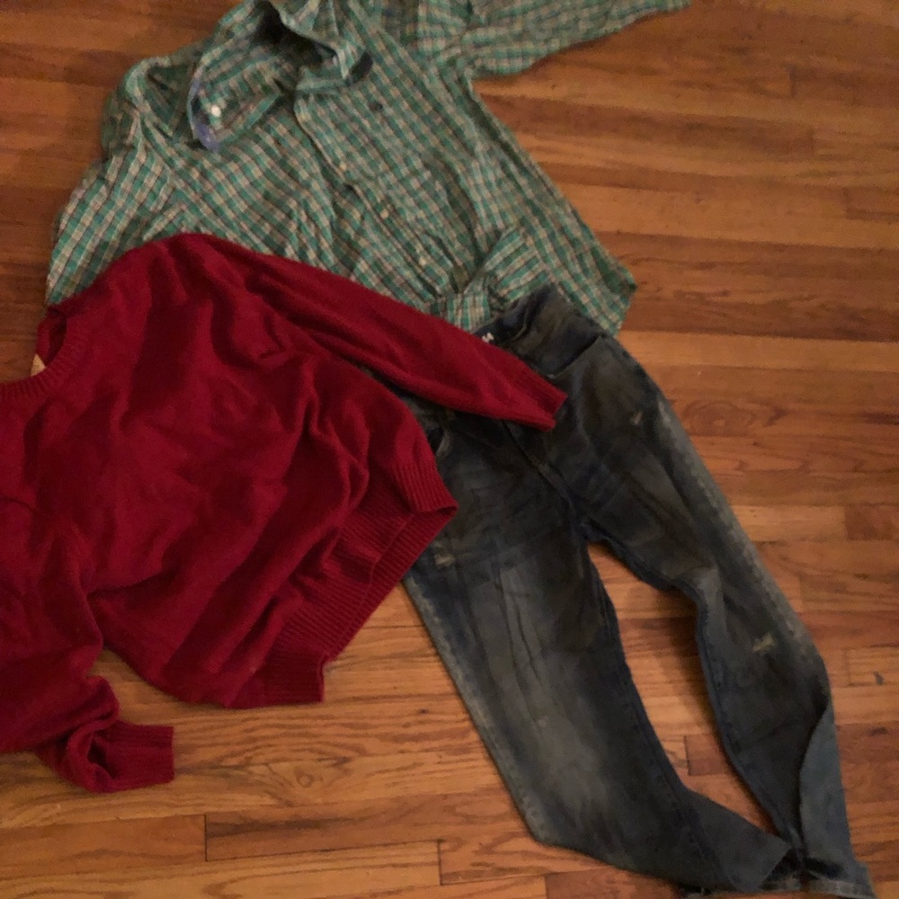 Mens red sweater